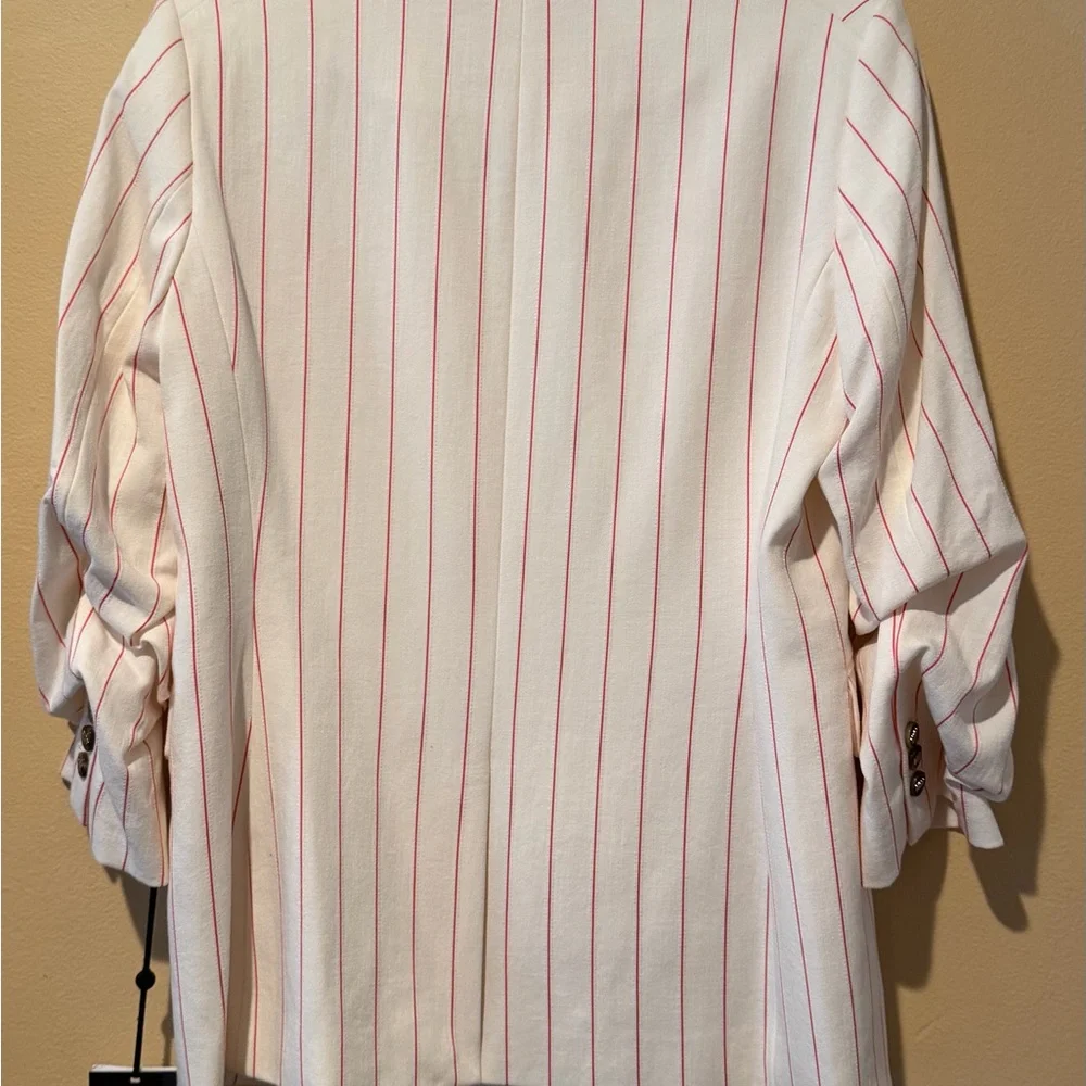 DKNY White and Pink Striped Blazer - Picture 4 of 5